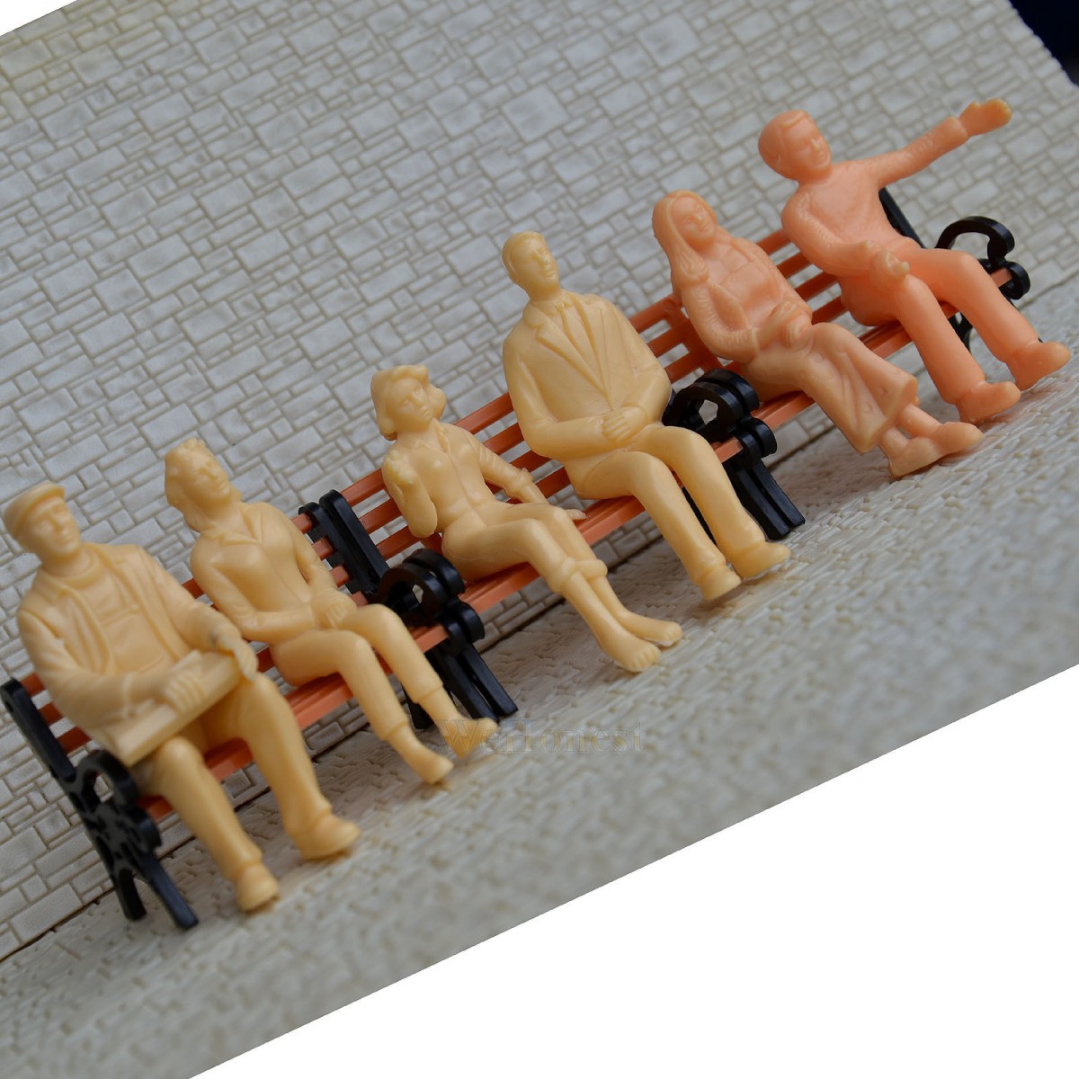 6  pcs G Scale 1:24 unPainted Figures all seated 6 different poses People(WeHonest)
